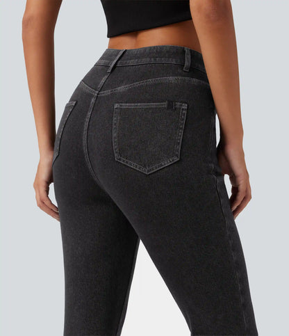 Halara Flex™ High Waisted Split Capri Casual Slim Jeans with Pockets