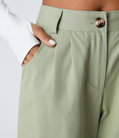 Mid Rise Casual Joggers with Pockets
