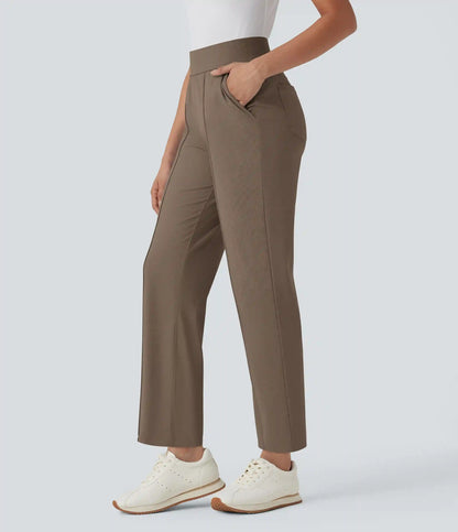 Mid High Waisted Pockets Quick Dry Golf Pants-Golf Tee-UPF40+
