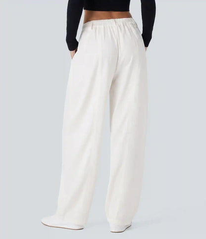 Mid Rise Pocket Barrel Leg Baggy Work Pants