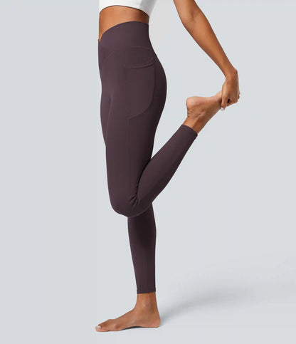 SoftlyZero™ Crossover Pocket Plain Leggings