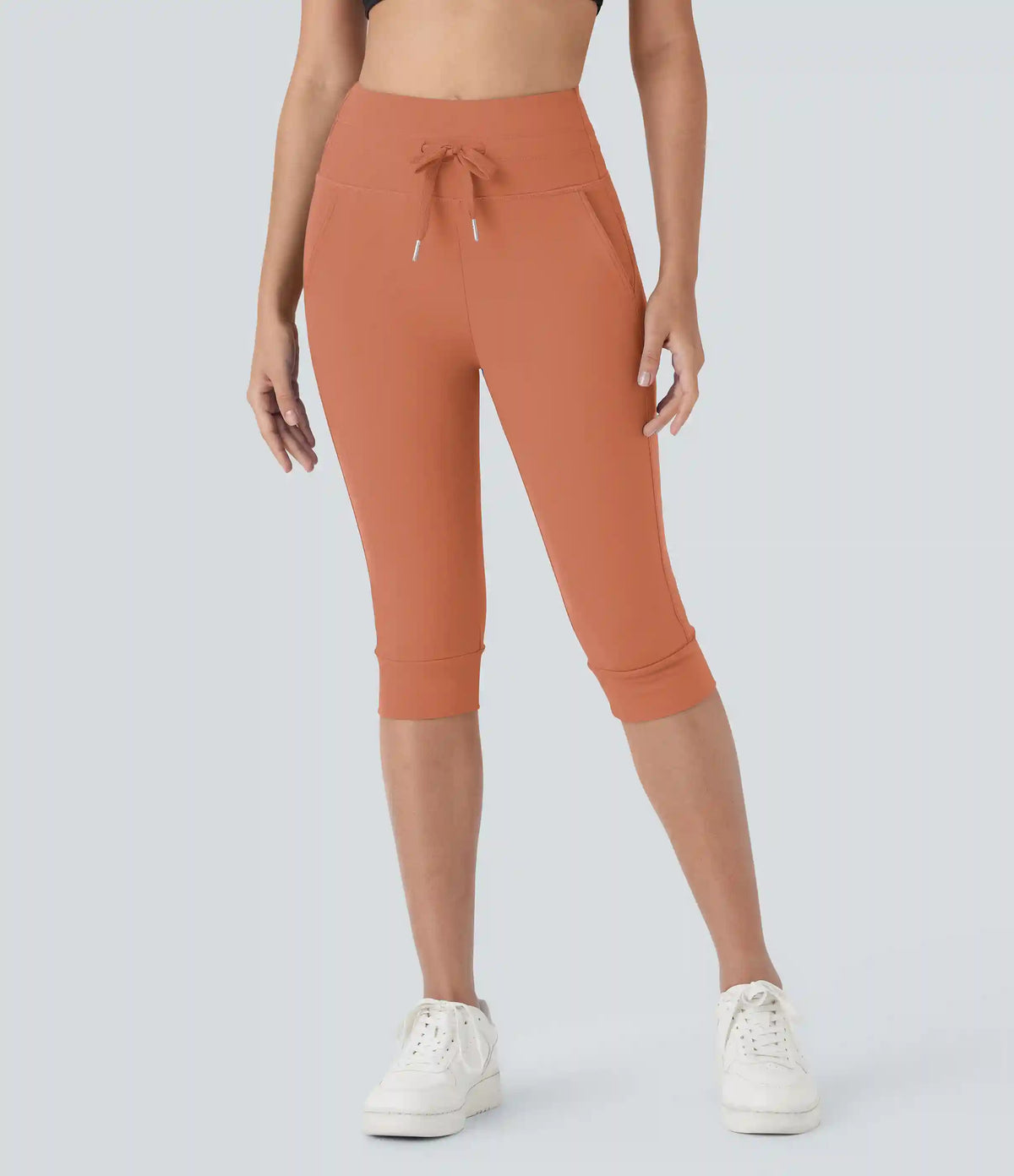 SoftlyZero™ Plush High Waisted Drawstring Pocket Yoga Pedal Pusher Joggers