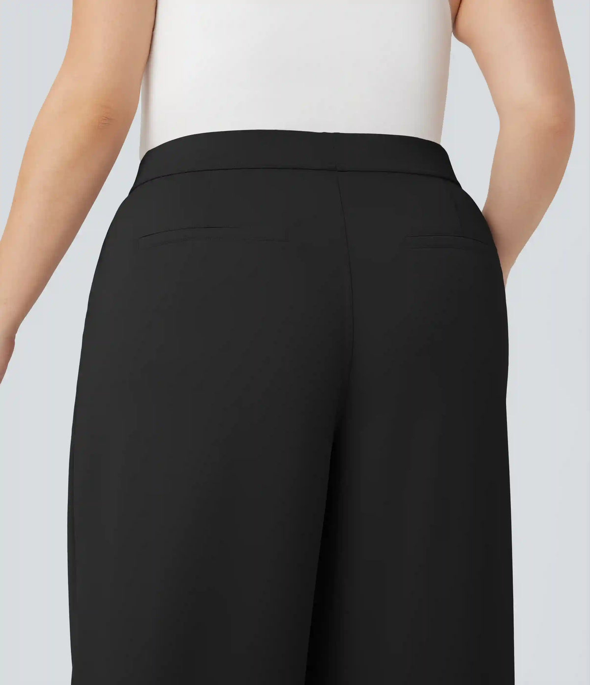 Halara Flex™ High Waisted Straight Leg Crepe Work Plus Size Pants with Pockets