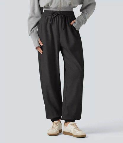 High Waisted Drawstring Casual Joggers with Pockets