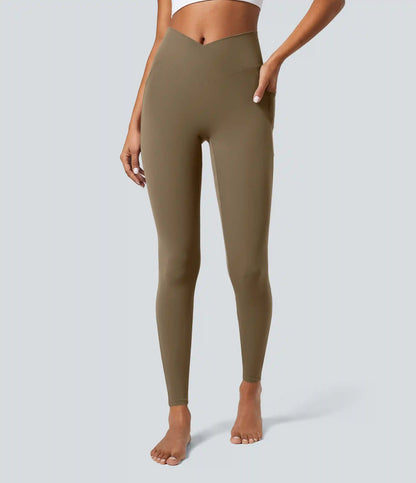 SoftlyZero™ Crossover Pocket Plain Leggings