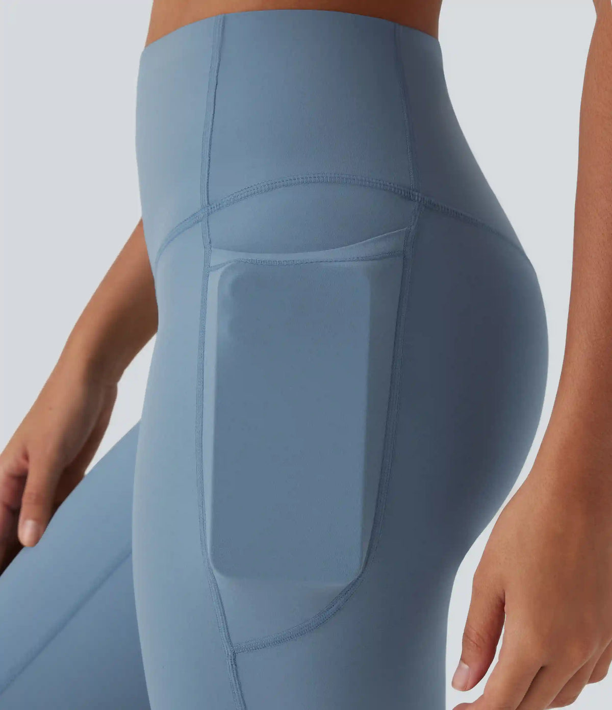 Halara UltraSculpt™ High Waisted Tummy Control Cropped Yoga Bootcut Leggings with Pockets