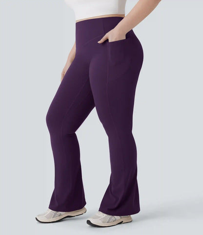 Halara UltraSculpt™ High Waisted Scrunch Butt Lifting Tummy Control Pocket Shaping Yoga Bootcut Plus Size Leggings