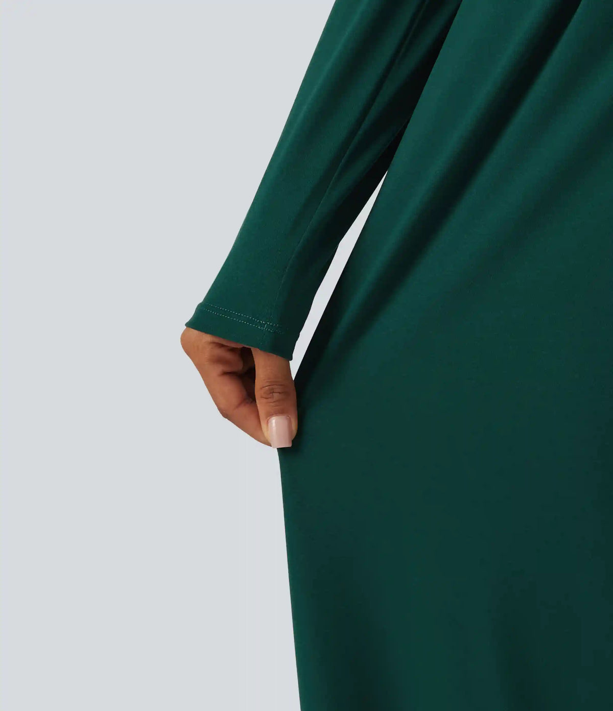 Long Sleeve Built-in Bra Wide Leg Jumpsuit with Pockets-Easy Peezy Edition DD-F Cups