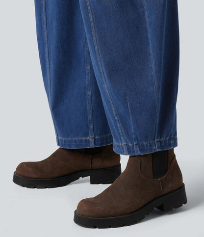 Halara Flex™ High Waisted Barrel Leg Casual Jeans with Pockets