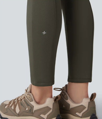 High Waisted Skinny Fleece Hiking Cargo Pants with Pockets
