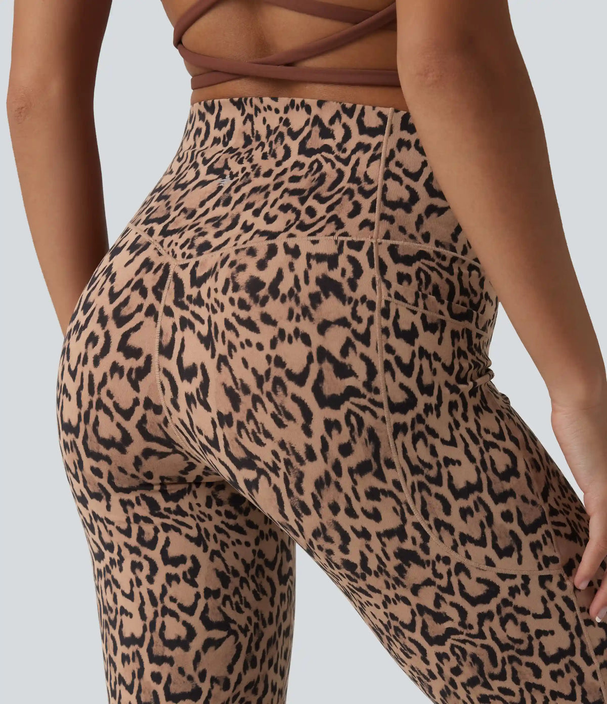 SoftlyZero™ Leopard Print High Waisted Dance Balloon Joggers with Pockets-UPF40+
