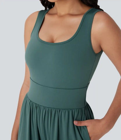 SoftlyZero™ Airy Wide Leg InstantCool Yoga Jumpsuit with Pockets-Easy Peezy