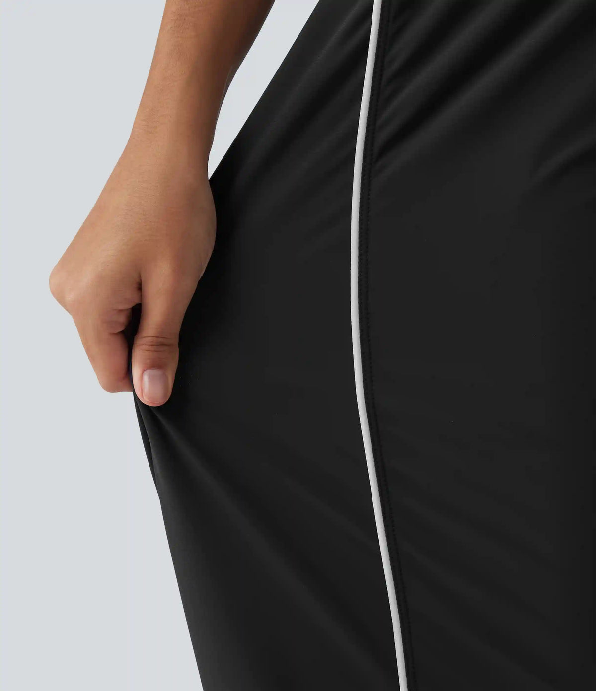 High Waisted Color Block Drawstring Quick Dry InstantCool Running Joggers with Pockets