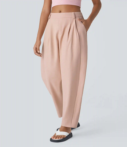 Mid Rise Pocket Barrel Leg Baggy Work Pants
