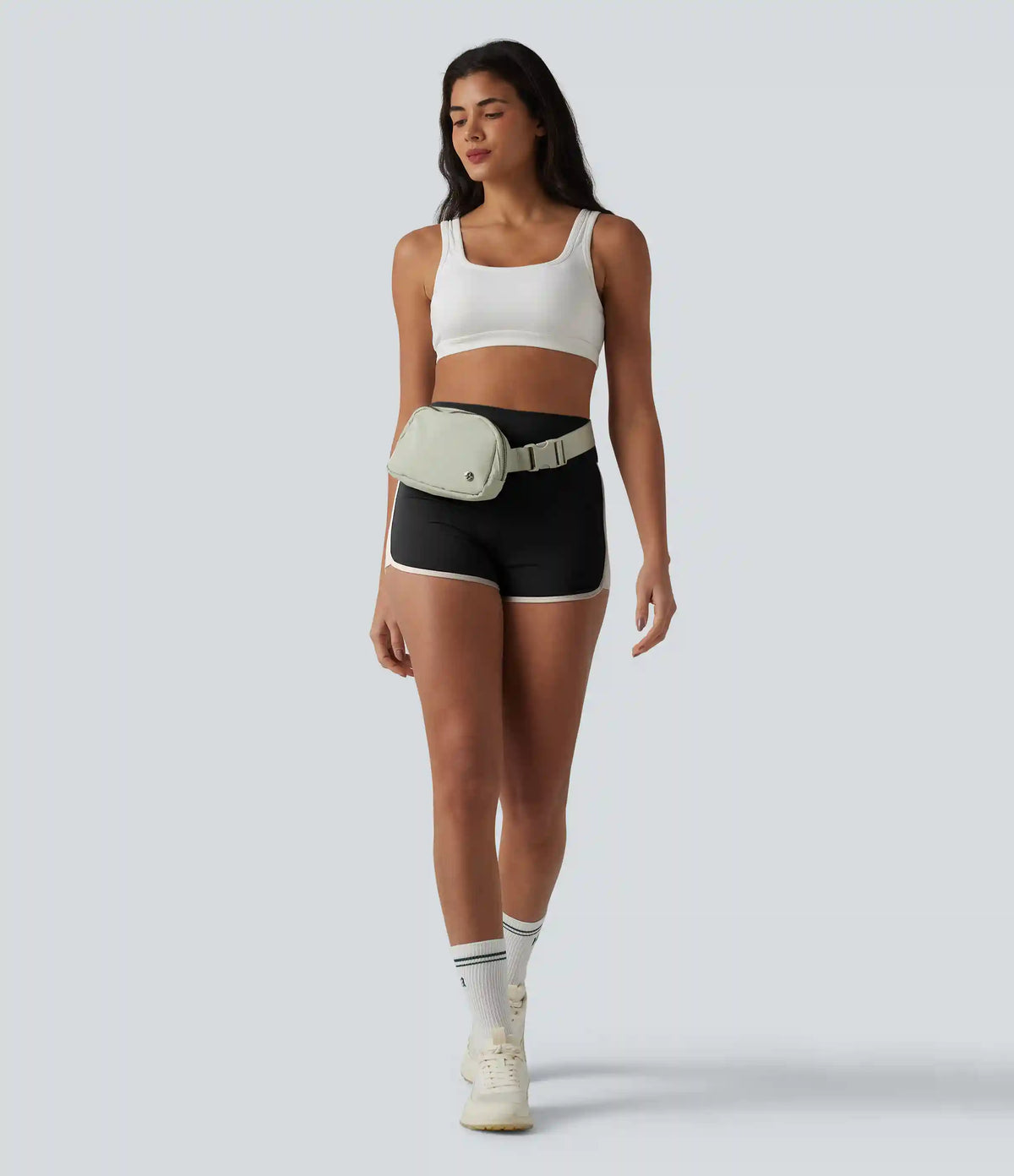 SoftlyZero™ Airy High Waisted Color Block InstantCool Workout Shorts 2.5'' with Pockets