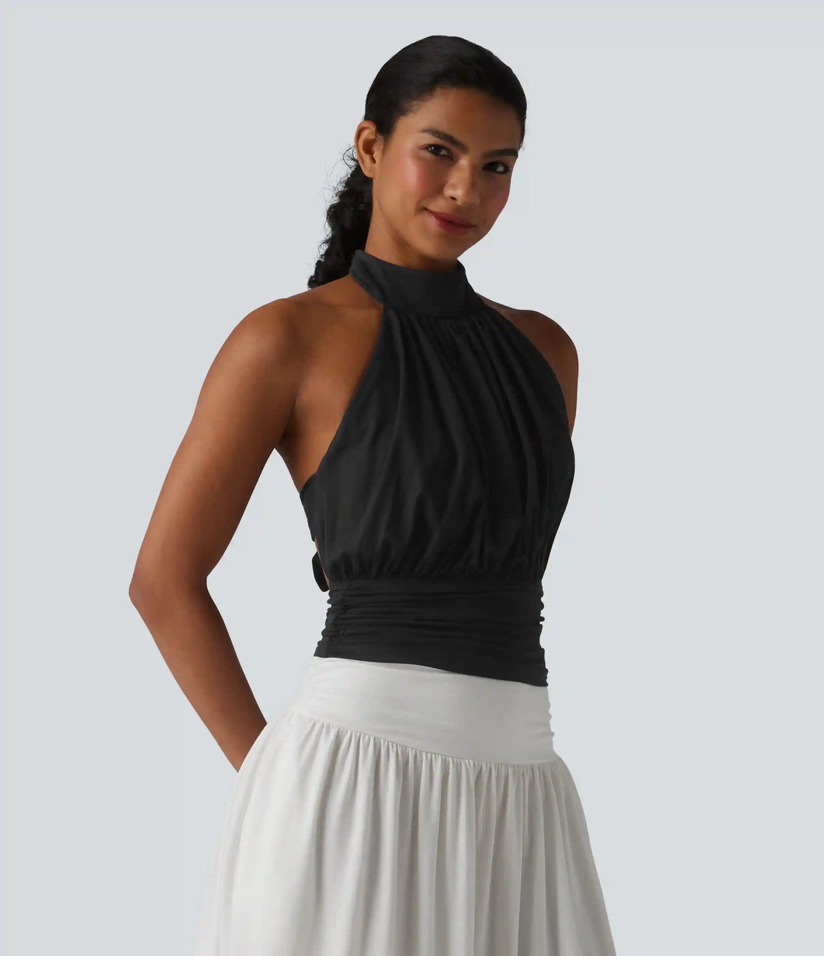 Halter Tie Back Casual Tank Top