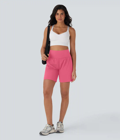 SoftlyZero™ Airy Super High Waisted 2-in-1 InstantCool Yoga Shorts 7" with Pockets