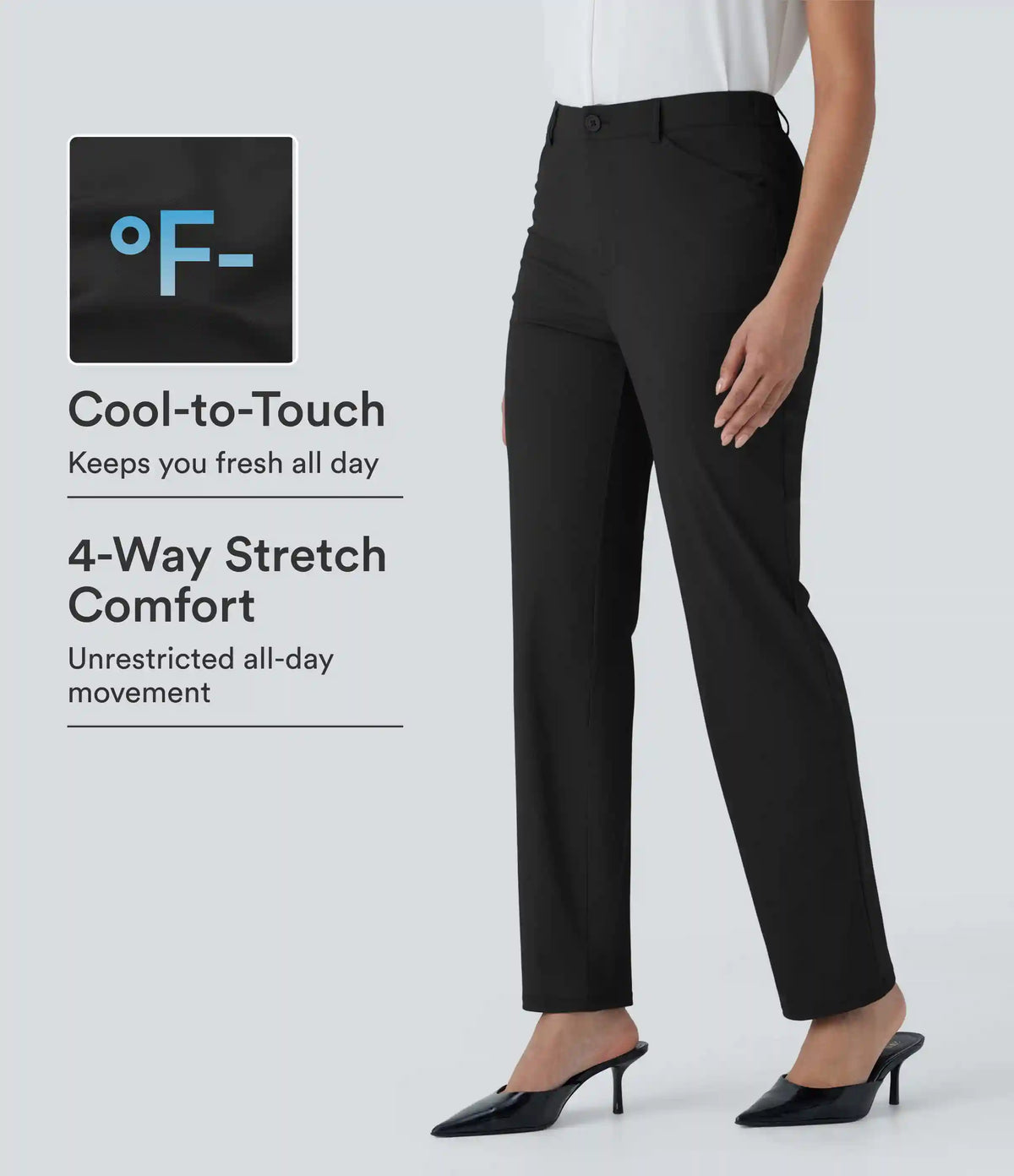 Mid Rise InstantCool Work Pants with Pockets