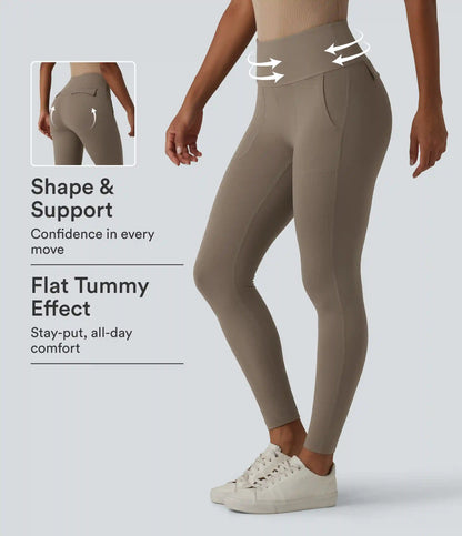 Halara UltraSculpt™ High Waisted Tummy Control Casual 7/8 Leggings with Pockets