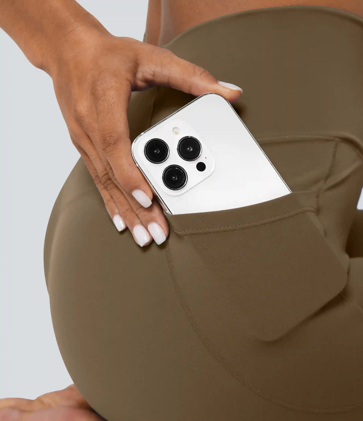 SoftlyZero™ Crossover Pocket Plain Leggings