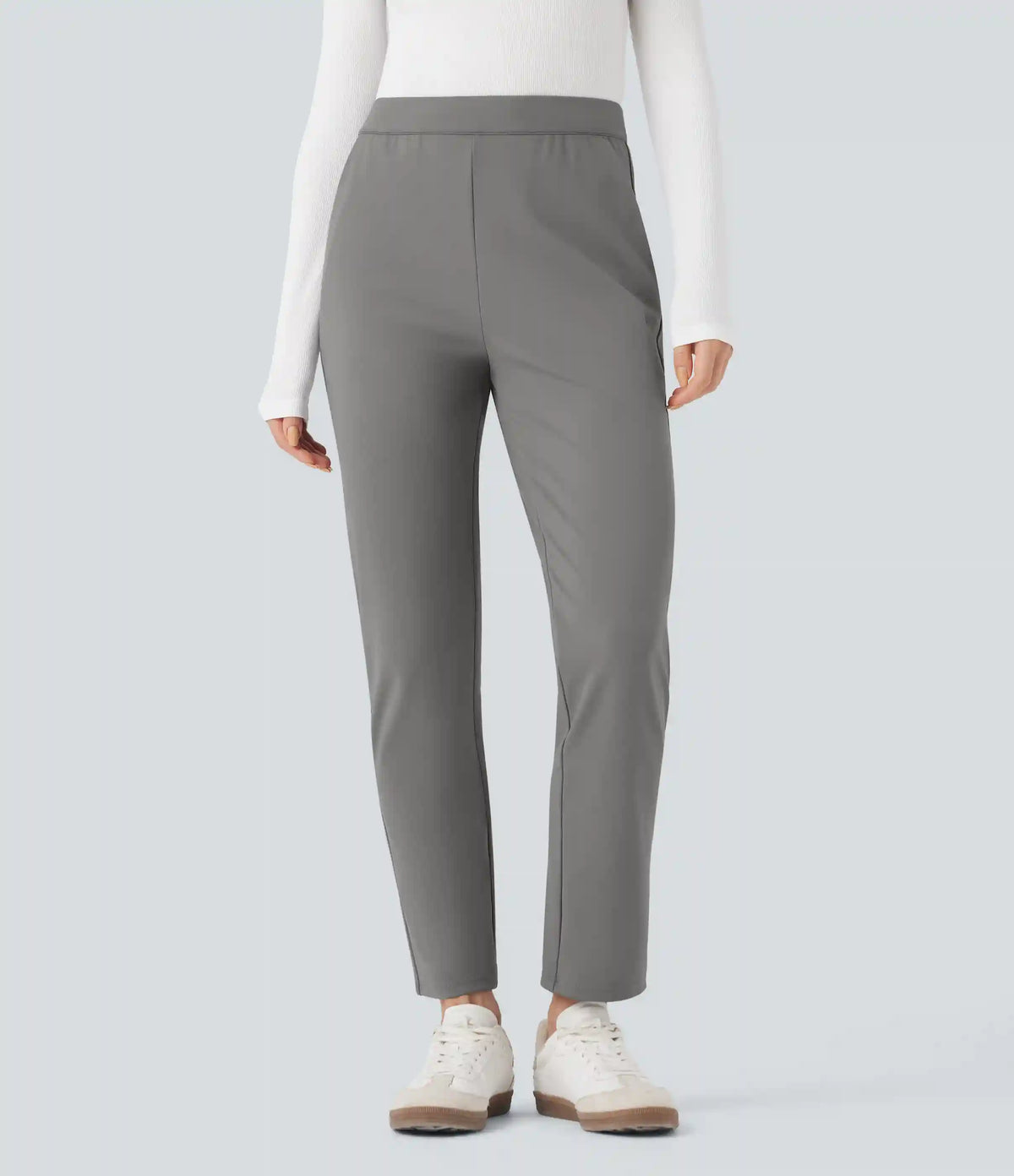 Halara Flex™ DayStretch Foldover High Waisted Drawstring 7/8 Slim Work Pants with Pockets