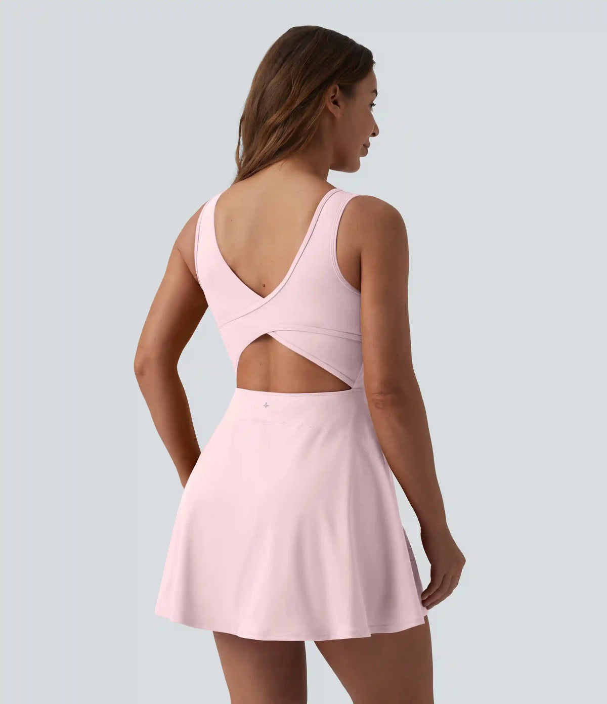 SoftlyZero™ Airy U Neck 2-in-1 Pocket Mini Cool Touch Dance Active Dress DD-F Cups-Easy Peezy