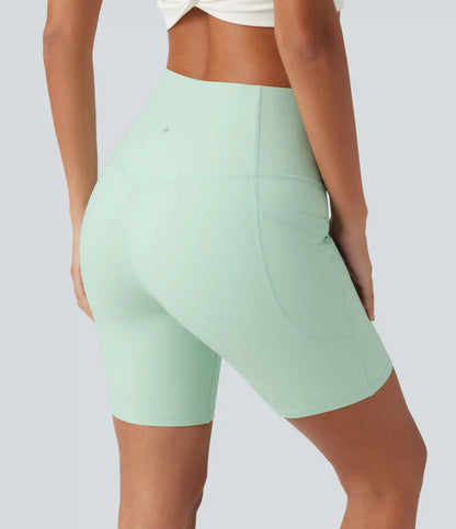 Halara UltraSculpt™ High Waisted Tummy Control Shaping Training Biker Shorts 7'' with Pockets