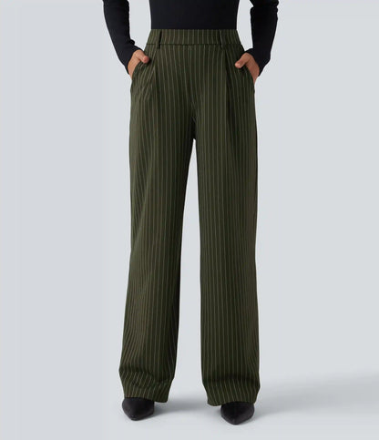 Halara Flex™ High Waisted Straight Leg InstantCool Stripe Work Pants with Pockets