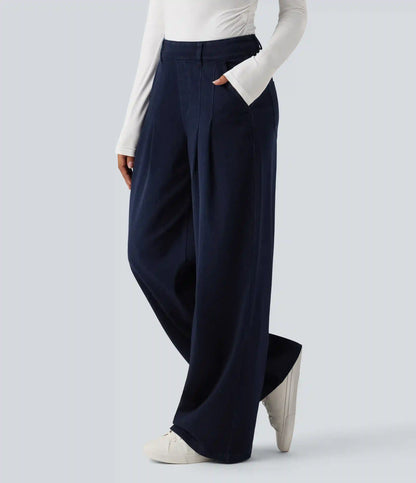 Halara Flex™ Mid Rise Wide Leg Casual Jeans with Pockets