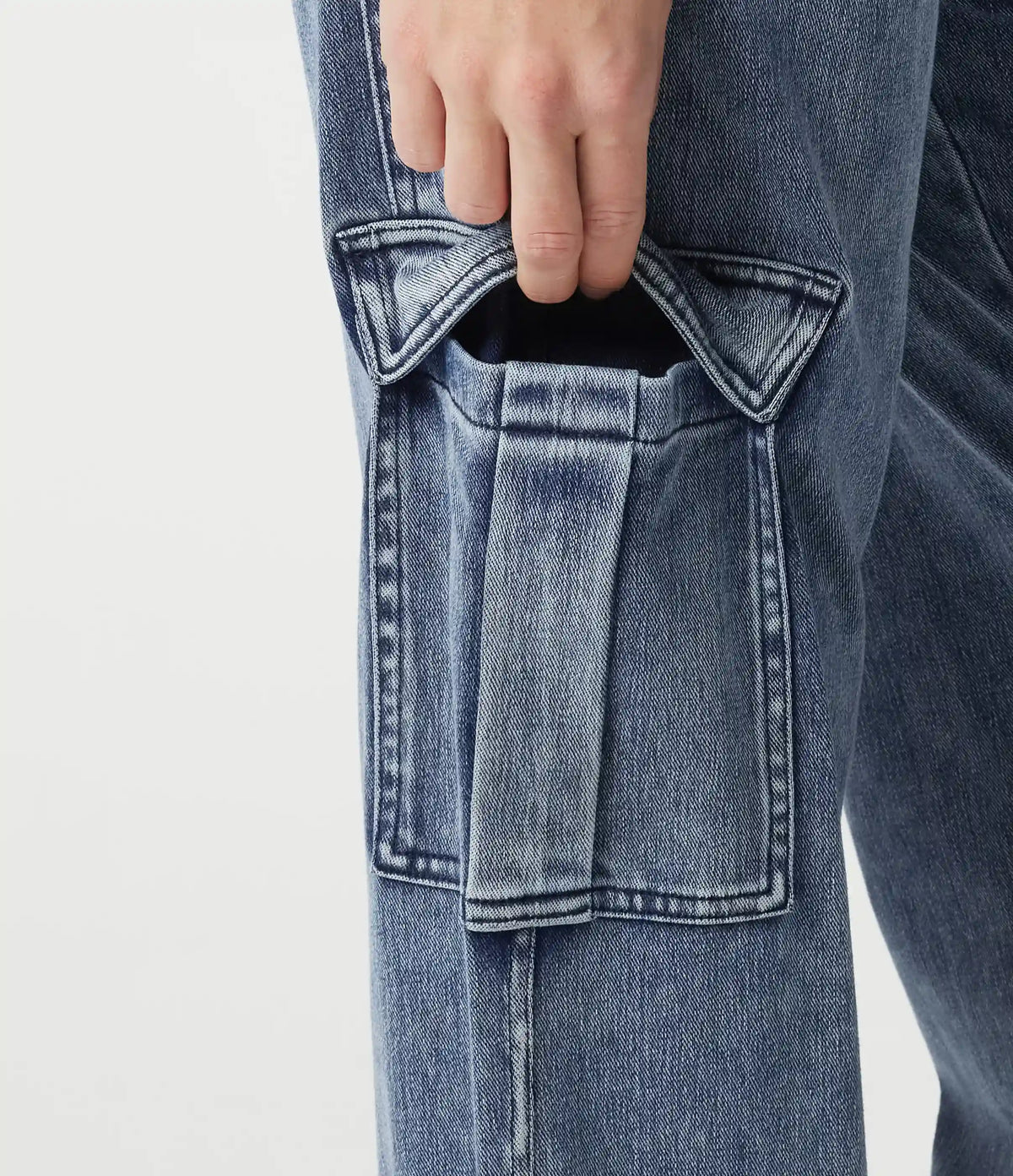 Halara Flex™ Denim Mid Rise Casual Cargo Joggers with Pockets