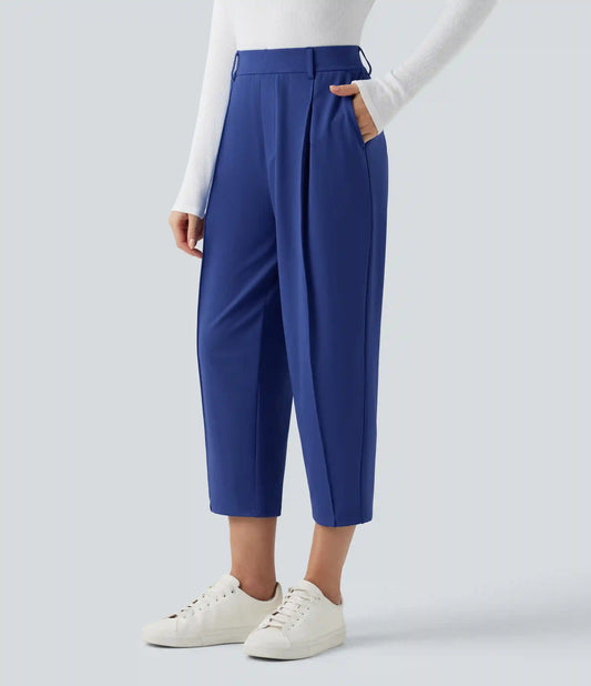 Halara Flex™ DayStretch High Waisted Cropped Work Tapered Pants with Pockets