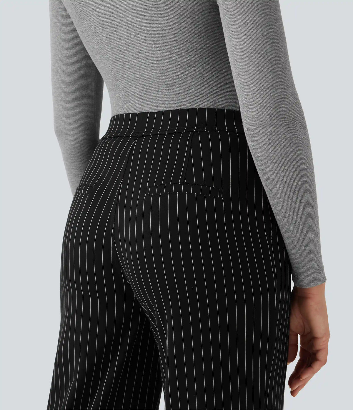 Halara Flex™ High Waisted Straight Leg InstantCool Stripe Work Pants with Pockets