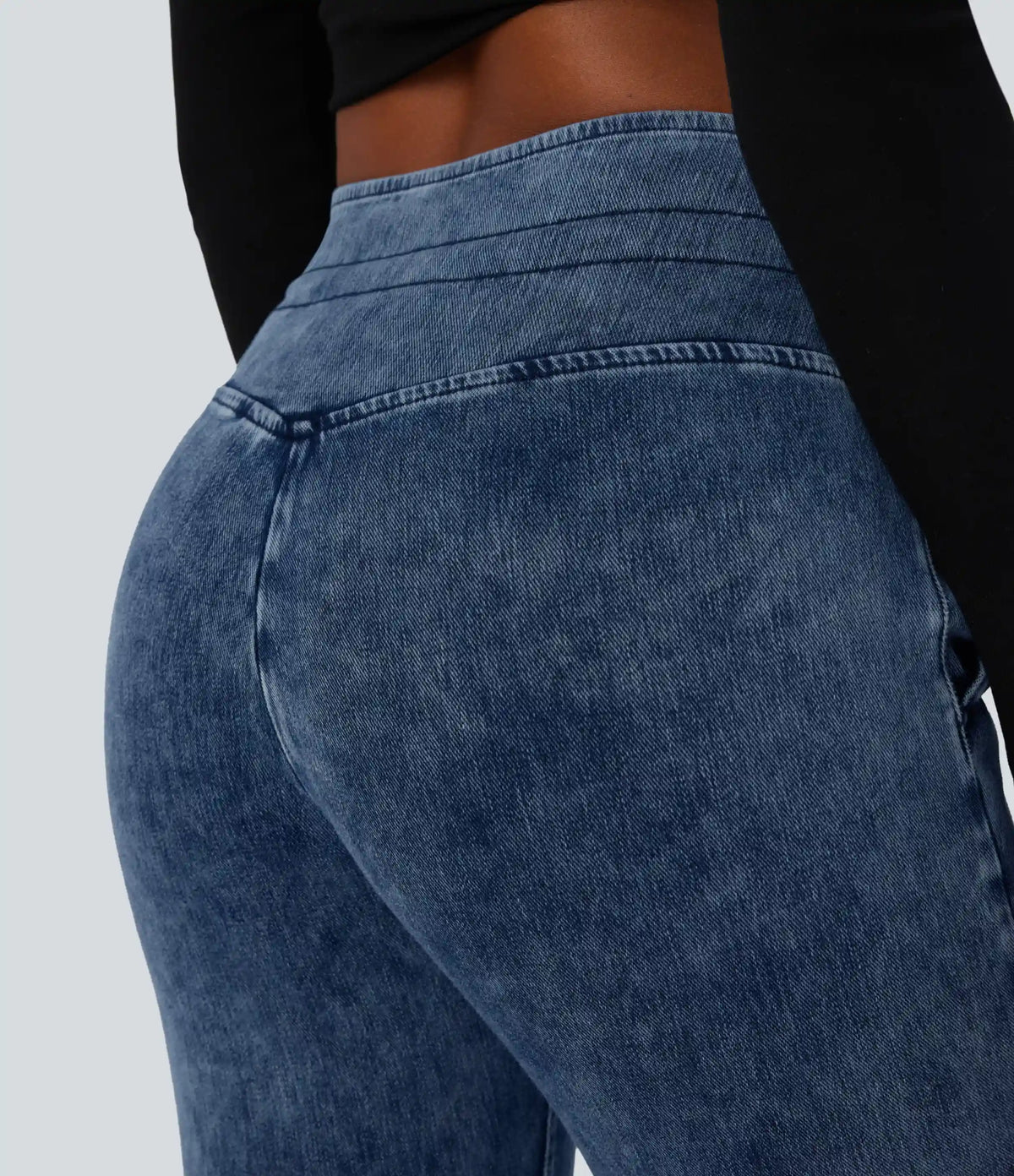 Halara Flex™ High Waisted Drawstring Pocket Washed Casual Jeans