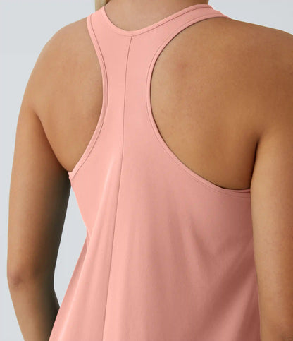Breezeful™ RacerPocket High Low Flowy Midi Quick Dry Casual Dress