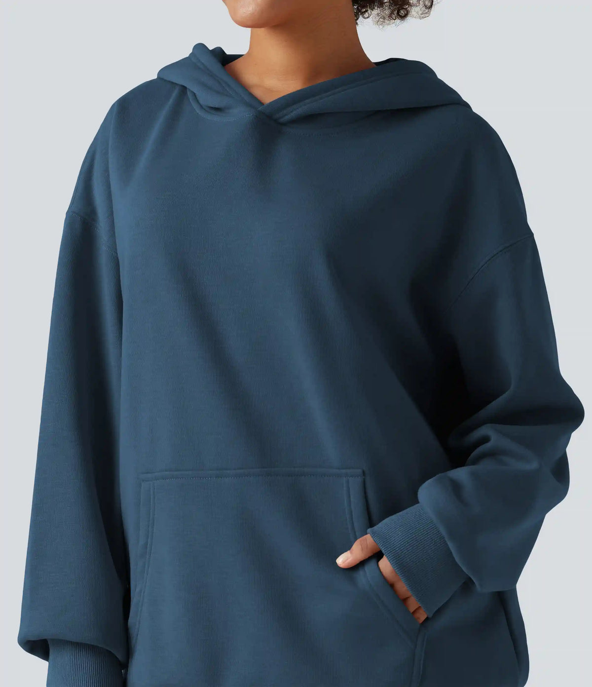 Hooded Long Sleeve Fleece Casual Sweatshirt