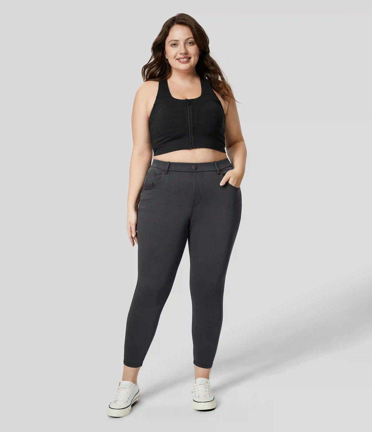 Halara Flex™ High Waisted Pockets Denim Work 7/8 Plus Size Leggings