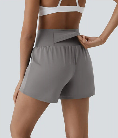 SoftlyZero™ Airy Super High Waisted 2-in-1 InstantCool Yoga Shorts 5'' with Pockets-Longer Length