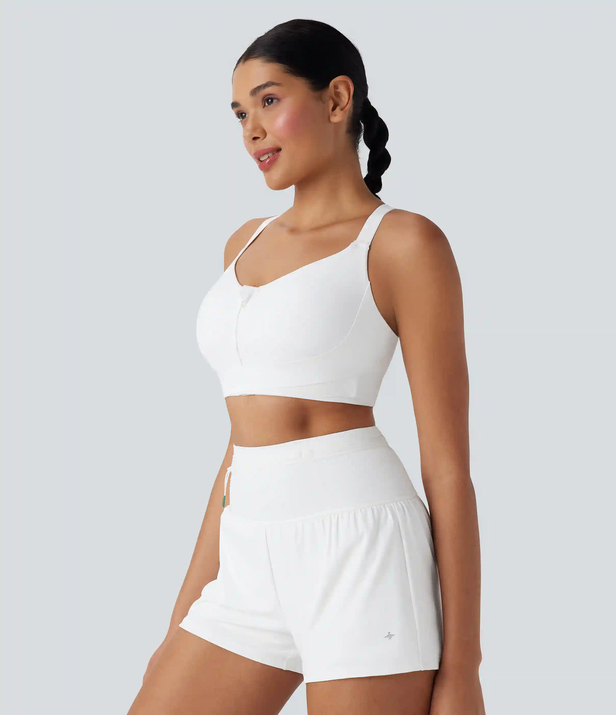 SpeedWave™ Medium Support Push Up Zipper Adjustable Buckle Quick Dry Running Sports Bra