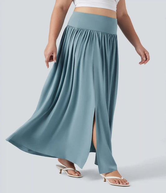Breezeful™ High Waisted Tummy Control 2-in-1 Flowy Quick Dry Maxi Plus Size Skirt