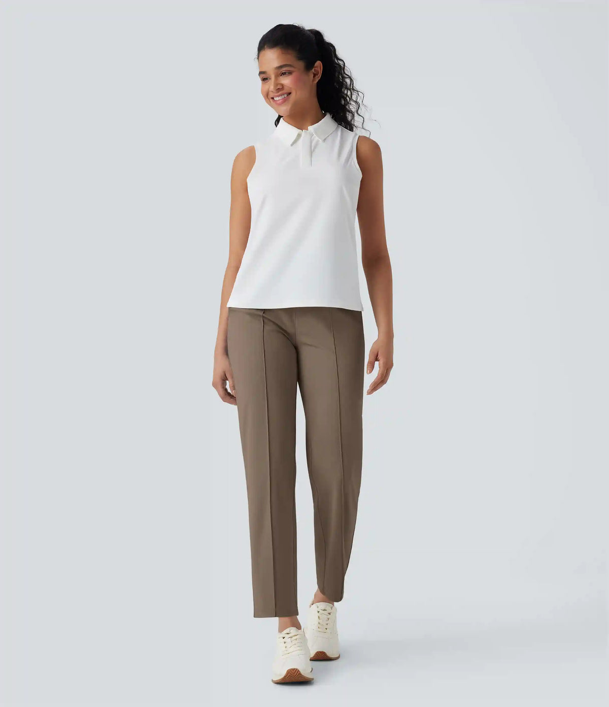 Mid High Waisted Pockets Quick Dry Golf Pants-Golf Tee-UPF40+