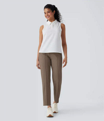Mid High Waisted Pockets Quick Dry Golf Pants-Golf Tee-UPF40+