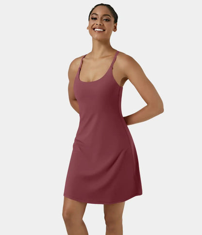 SoftlyZero™ Airy Cut Out 2-in-1 Pocket InstantCool Longer Active Dress