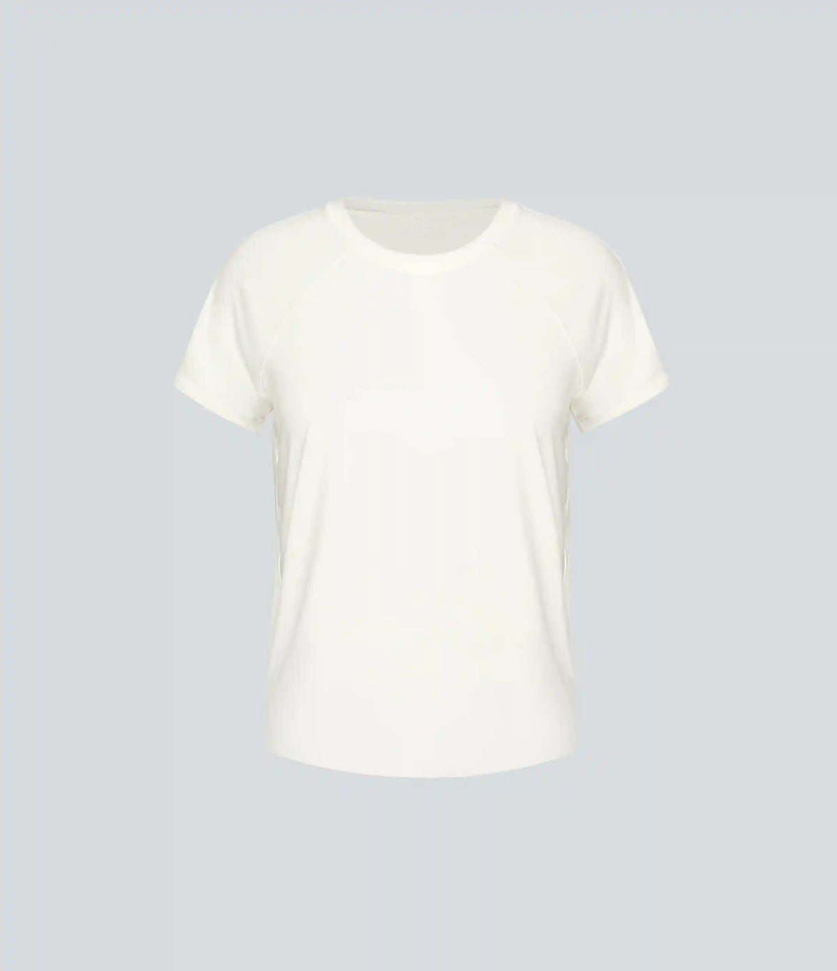 Contrast Mesh Hem Short Sleeve InstantCool Yoga Sports Top-UPF50+