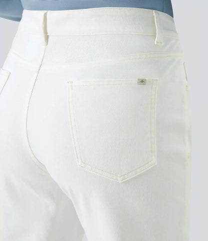 Halara Flex™ High Waisted Pockets Straight Leg Washed Casual Plus Size Jeans