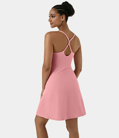 SoftlyZero™ Airy Cut Out 2-in-1 Pocket InstantCool Longer Active Dress
