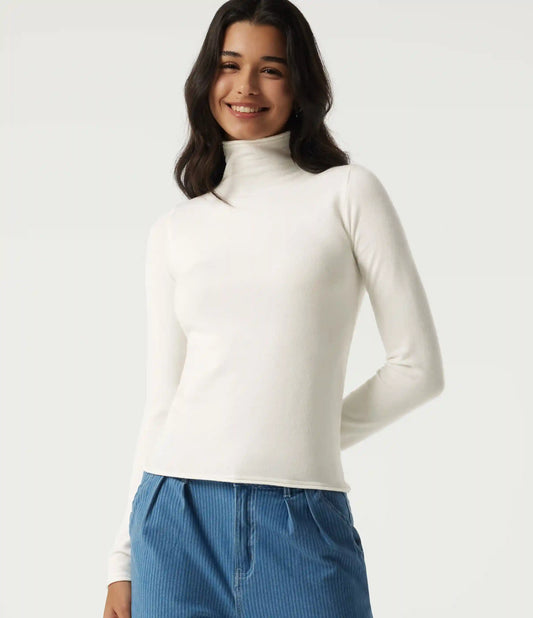 High Neck Long Sleeve Work Sweater