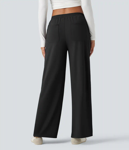 Halara Flex™ DayStretch Mid Rise Drawstring Wide Leg Work Pants with Pockets