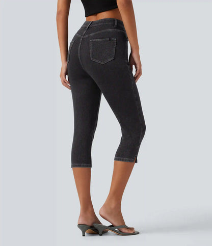 Halara Flex™ High Waisted Split Capri Casual Slim Jeans with Pockets