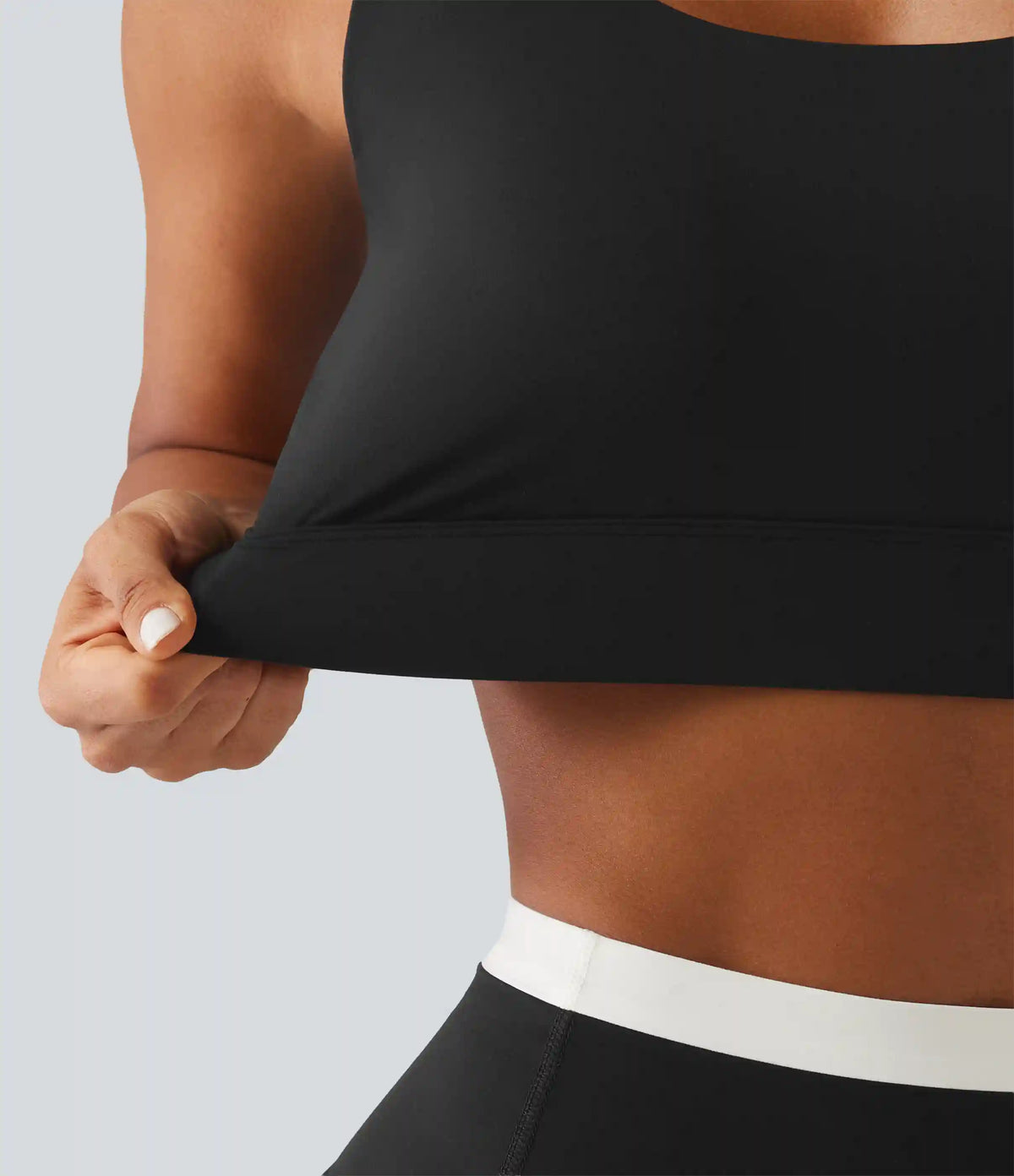 Halara Ultrasculpt™ Medium Support Backless Adjustable Buckle Built-in Bra Training Sports Bra DD-F Cups