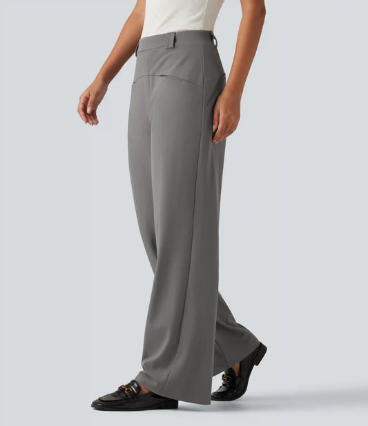 Halara Flex™ Mid Rise Wide Leg Work Pants with Pockets